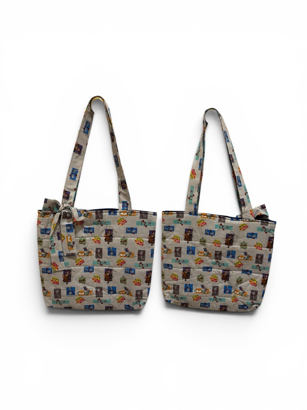 Handmade Printed Character Toy Story Tote Bag - Beige